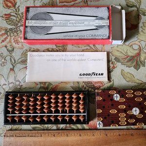 Vintage Goodyear Tire and Rubber Co Promo Mailer Computer Abacus RARE 1960’s